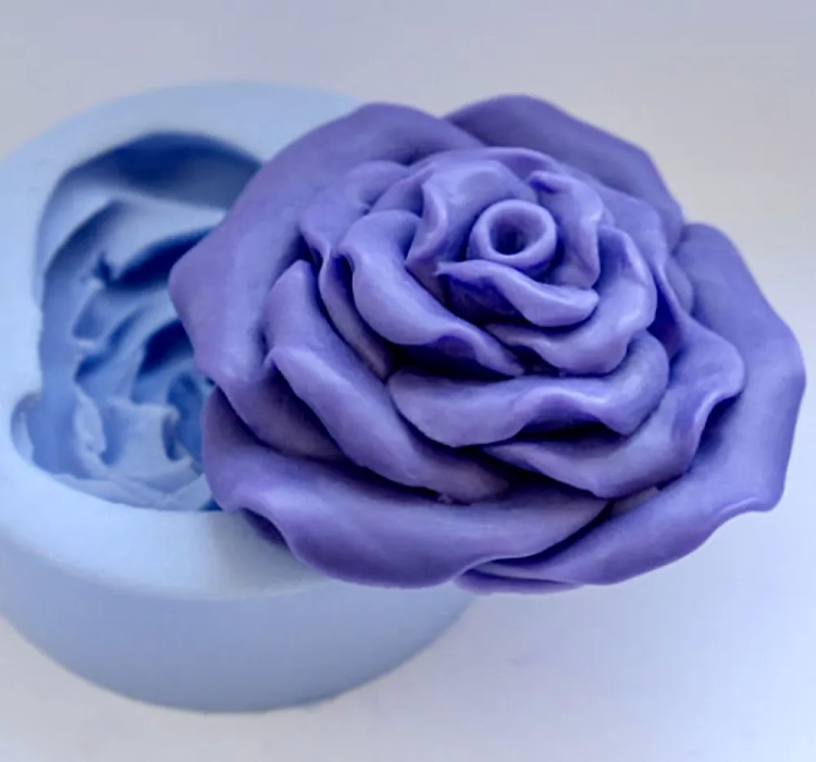 Роза объемная 2D, форма для мыла силиконовая Силиконовые формы