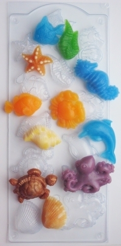 Морское ассорти, форма для мыла пластиковая Пластиковые формы