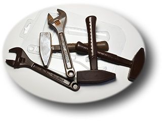 Ключ и молоток, форма для шоколада пластиковая Пластиковые формы
