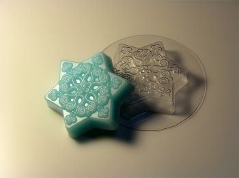 Маленькая снежинка, форма для мыла пластиковая Пластиковые формы