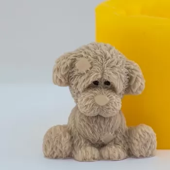 Грустный пёсик 3D, форма для мыла силиконовая Силиконовые формы