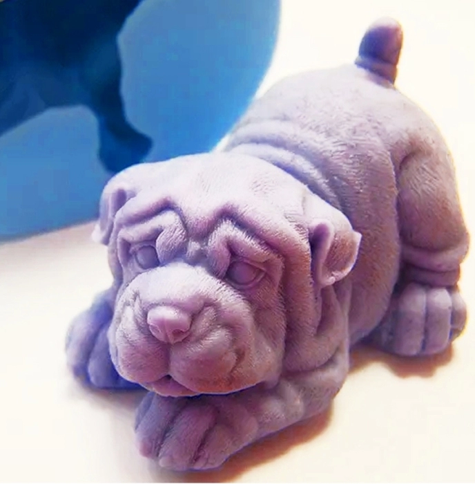Шарпей 3D, форма для мыла силиконовая Силиконовые формы