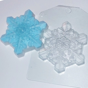 Снежинка кристальная, форма для мыла пластиковая Пластиковые формы
