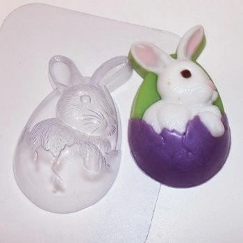 Кролик пасхальный, форма для мыла пластиковая Пластиковые формы