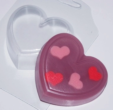 Сердце EX, форма для мыла пластиковая Пластиковые формы
