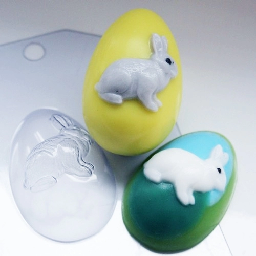 Яйцо Кролик ЕХ, форма для мыла пластиковая Пластиковые формы