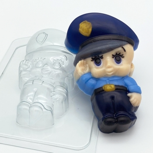 Малыш Полицейский, форма для мыла пластиковая Пластиковые формы