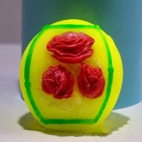 Шар с розами 3D, форма для мыла силиконовая