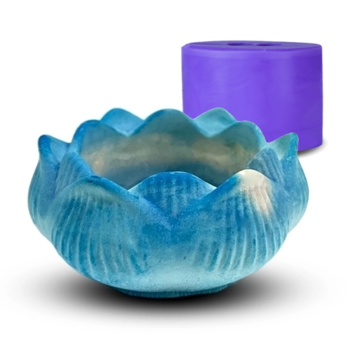 Подсвечник лотос 3D, форма для мыла силиконовая Силиконовые формы