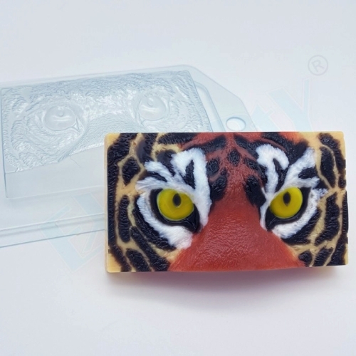 Тигр взгляд, форма для мыла пластиковая Пластиковые формы