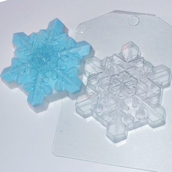 Снежинка кристальная, форма для мыла пластиковая Пластиковые формы