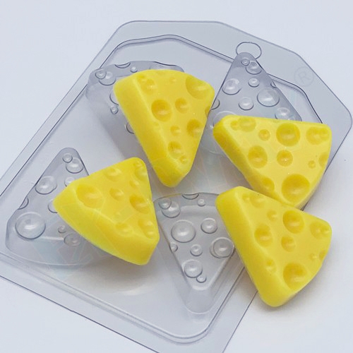 Сыр треугольный (4 мини), форма для мыла пластиковая Пластиковые формы