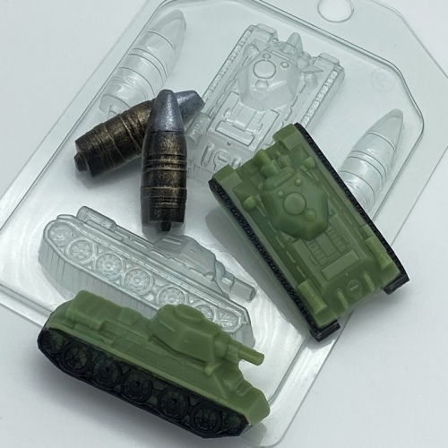 Т-34 мини, форма для мыла пластиковая Пластиковые формы