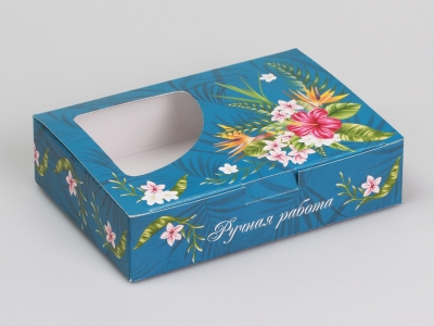 Коробочка складная "Тропические цветы" Упаковка