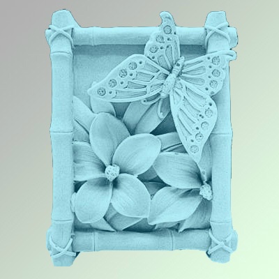 Бабочка на цветке, форма для мыла силиконовая Силиконовые формы