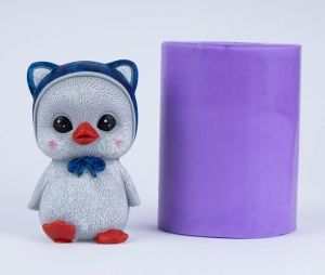 Пингвинчик в шапочке, форма для мыла силиконовая