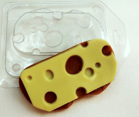 Бутерброд с сыром, форма для мыла пластиковая Пластиковые формы