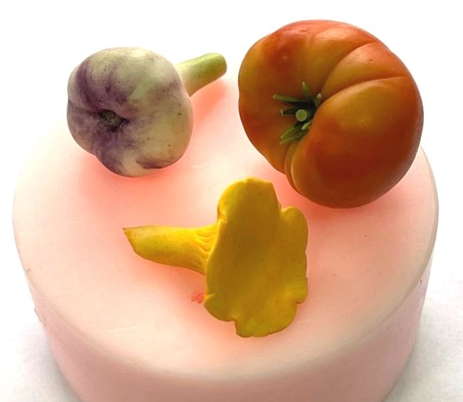 Набор помидор, гриб, чеснок, набор долек 3D, форма для мыла силиконовая Силиконовые формы