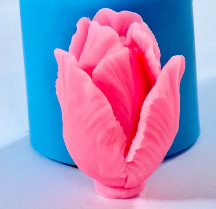 Тюльпан бутон 4 3D, форма для мыла силиконовая Силиконовые формы