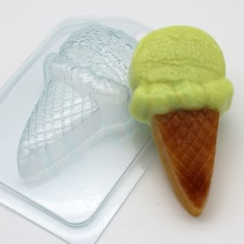 Мороженое - Рожок с шариком, форма для мыла пластиковая