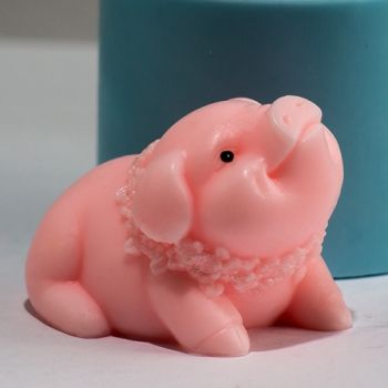 Свинка 3 3D, форма для мыла силиконовая