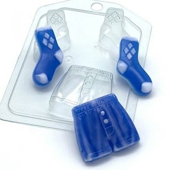 Труселя и носки МИНИ, форма для мыла пластиковая Пластиковые формы