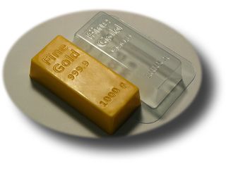 Золотой слиток, форма для мыла пластиковая Пластиковые формы