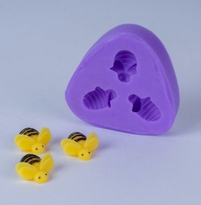 Пчелки 2 3D форма для мыла силиконовая Силиконовые формы