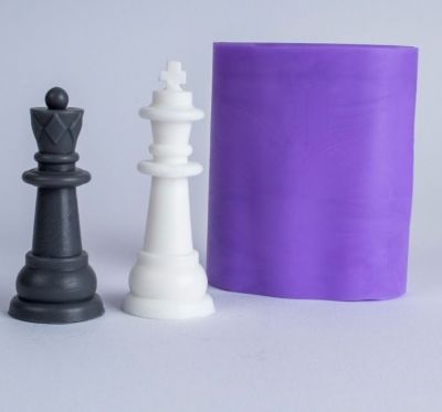 Шахматные фигуры "Король и ферзь" 3D, форма для мыла силиконовая Силиконовые формы