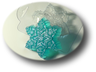 Морозная снежинка, форма для мыла пластиковая Пластиковые формы