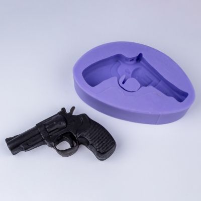 Револьвер, форма для мыла силиконовая Силиконовые формы