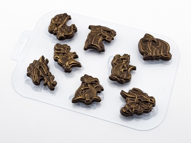 Дракончики, форма для шоколада пластиковая Пластиковые формы