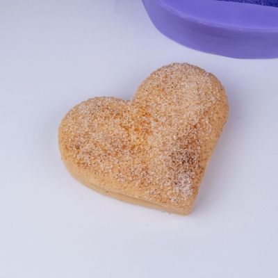 Печенье сердечко 2D, форма для мыла силиконовая Силиконовые формы
