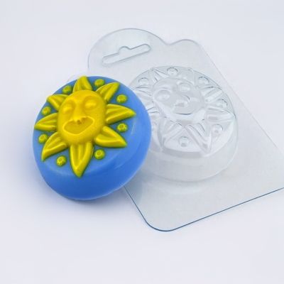 Солнце Майя на круге, форма для мыла пластиковая Пластиковые формы
