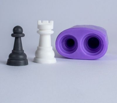 Шахматные фигуры "Пешка и ладья" 3D, форма для мыла силиконовая Силиконовые формы