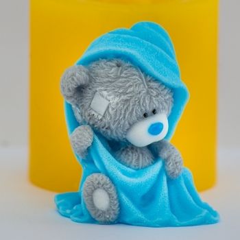 Тедди в полотенце 3D, форма для мыла силиконовая Силиконовые формы