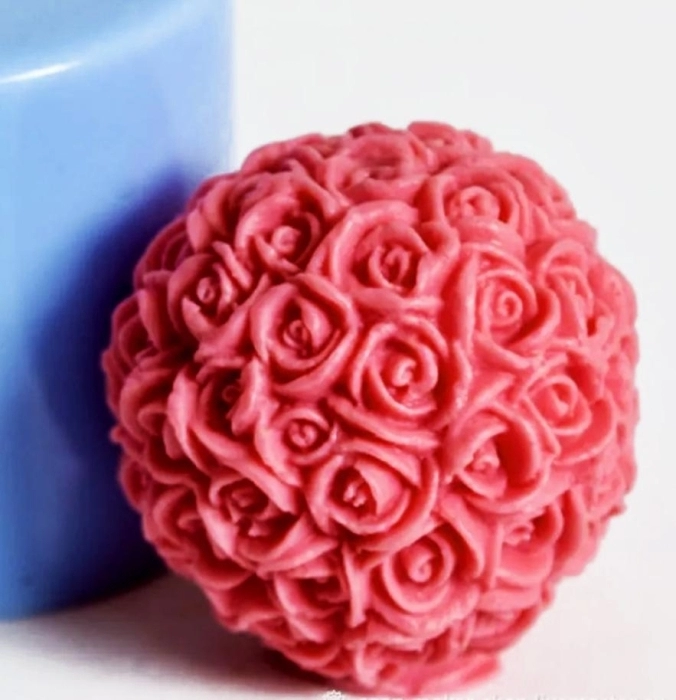 Шар из роз 3D, форма для мыла силиконовая Силиконовые формы