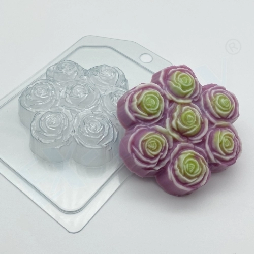 Семь роз, форма для мыла пластиковая Пластиковые формы
