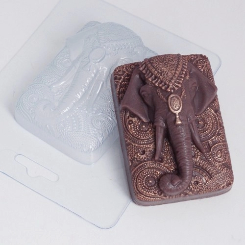 Слон индийский, форма для мыла пластиковая Пластиковые формы