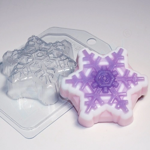 Снежинка 4, форма для мыла пластиковая Пластиковые формы