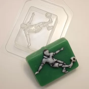 Футболист, форма для мыла пластиковая Пластиковые формы