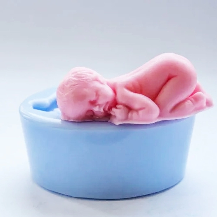 Спящий малыш 3D, форма для мыла силиконовая Силиконовые формы