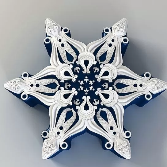Снежинка №6, форма для мыла силиконовая Силиконовые формы