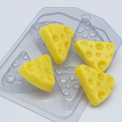 Сыр треугольный (4 мини), форма для мыла пластиковая Пластиковые формы