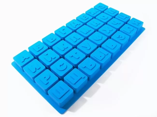 Алфавит русский кубики, набор силиконовых форм для мыла Силиконовые формы