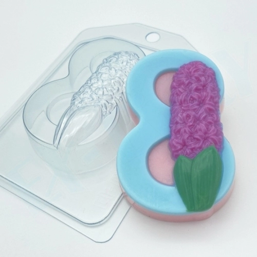 8 Марта - Гиацинт, форма для мыла пластиковая Пластиковые формы