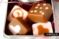 Шоколадные конфеты из мыла, подробный рецепт