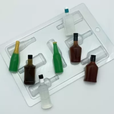 Бутылки МИНИ, форма для мыла пластиковая Пластиковые формы