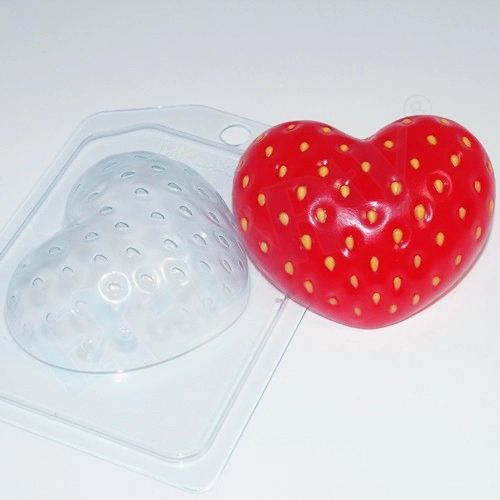 Клубничное сердце, форма для мыла пластиковая Пластиковые формы