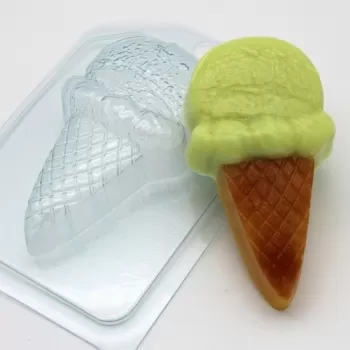 Мороженое - Рожок с шариком, форма для мыла пластиковая Пластиковые формы